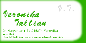 veronika tallian business card